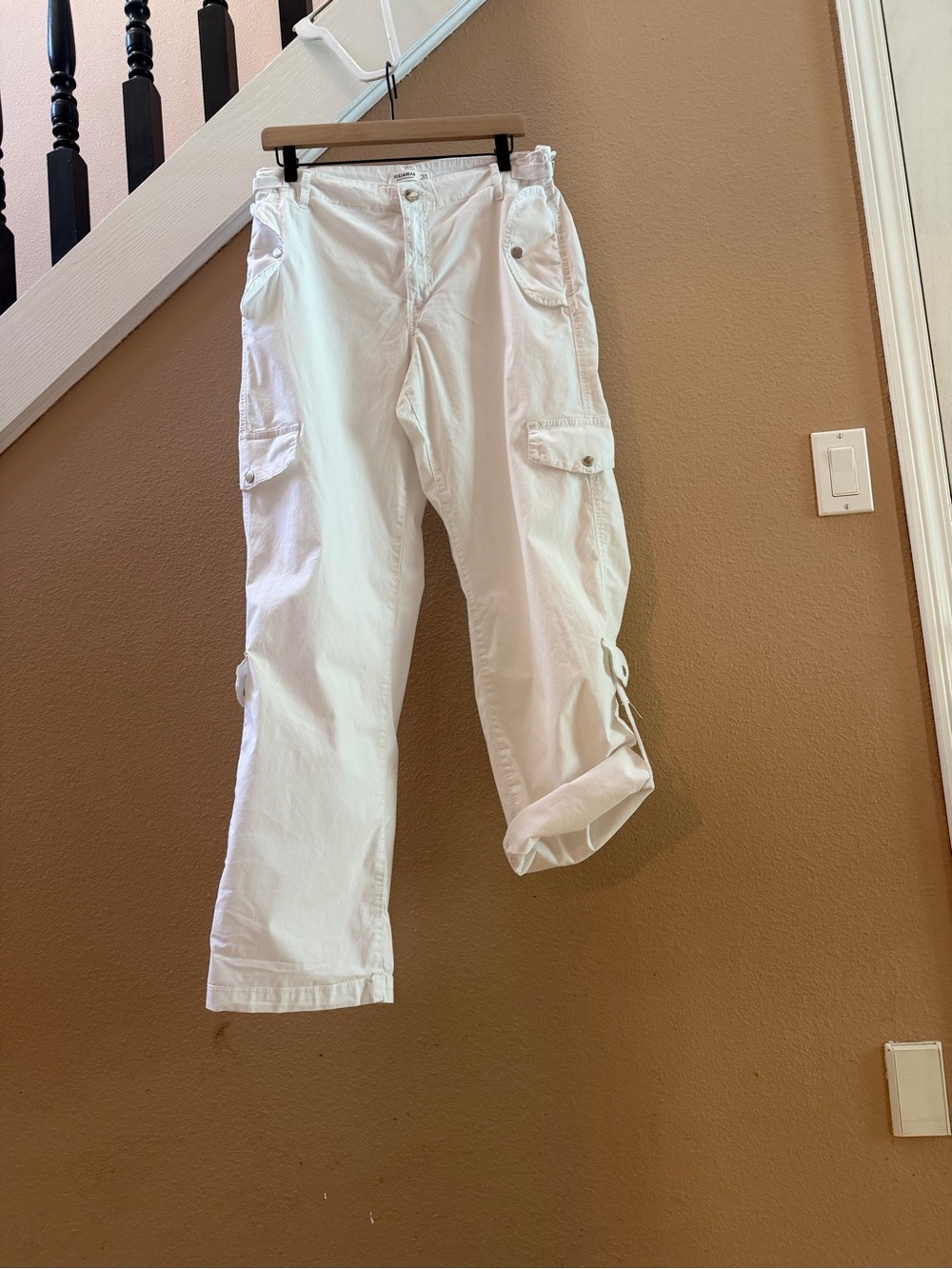 Pull&Bear White Cargo Pants